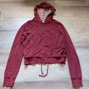 Juicy Couture Full Zip Hooded Track Jacket Top Sz L